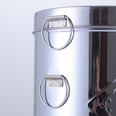 WBZ7 stainless steel tea can 304 thickened large capacity tea barrel large tea barrel tea rice barrel sealed can tangerine peel