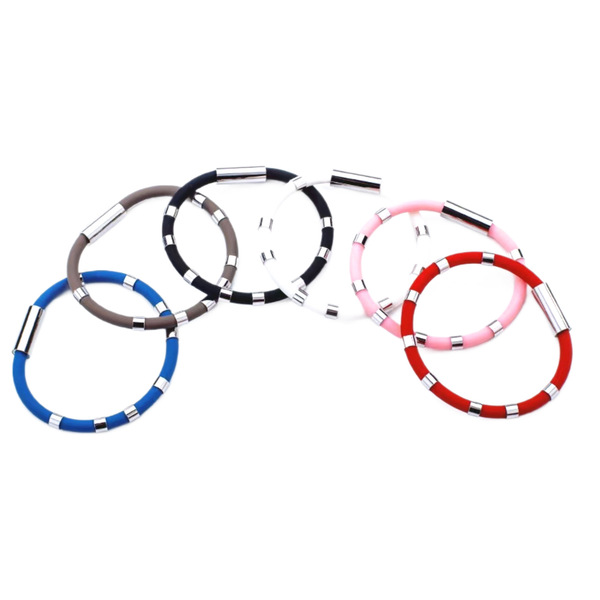 silicone fashionable bracelet stainless steel