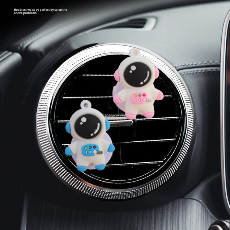 Clip de salida de aire de automóvil astronauta muñeca perfumes de automóviles dibujos animados adornos de decoración de automóviles plástico interior
