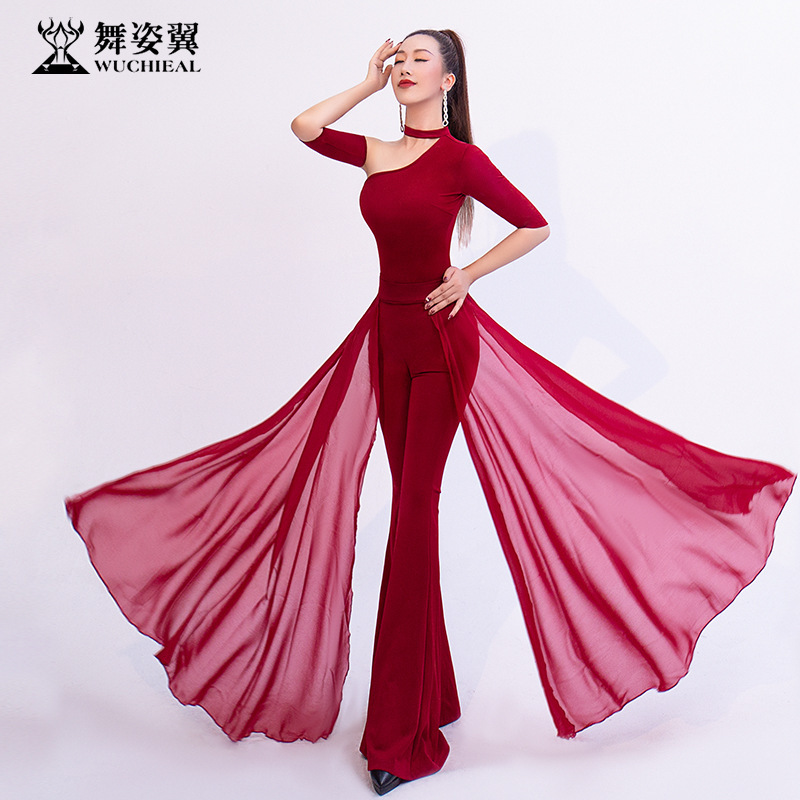 Dancing Wings Slim-fit Body Clothes Etiquette Clothes 2021 New Training Show Practice Clothes Dance Suit XT728