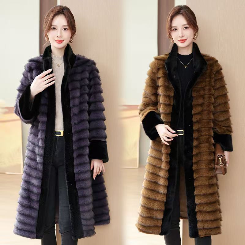 2026 Autumn/Winter Luxury Fashion Style Chinchilla Fur Integrated Long Coat with a High-End Feel for Women 2026 Autumn/Winter Luxury Fashion Style Chinchilla Fur Integrated Long Coat with a High-End Feel for Women