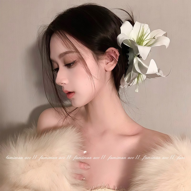 夏の花のヘアピン、サイドクリップ、耳後ろのヘアピン、女性用新作ヘアアクセサリー、造花ヘアアクセサリー、海辺のヘアアクセサリー|undefined