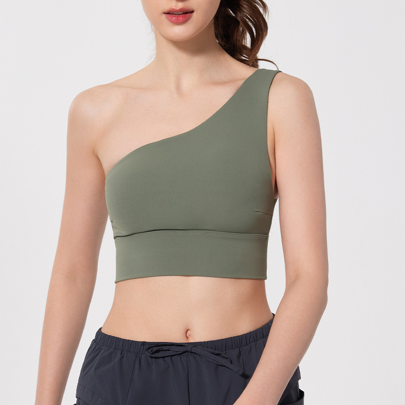 Shoulder Sports Underwear Women's Shock-proof Push-up Shoulder Yoga Bra Beautiful Back Training Outer Wearing Vest Fitness Clothes Top