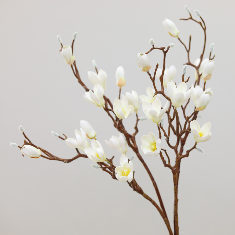 Artificial flower wholesale PU magnolia branch fake flower magnolia flower decorative flower art flower arrangement wedding photography props
