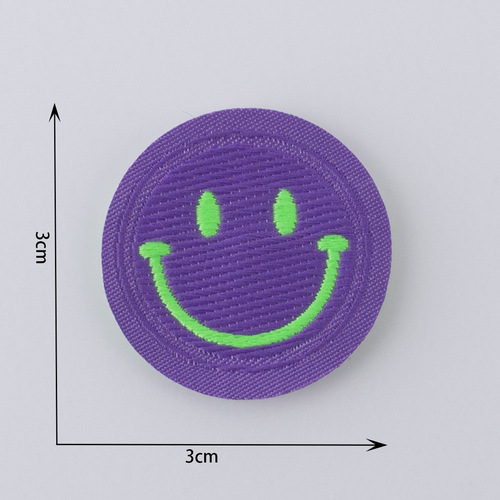 New smiley face cloth label clothing socks and hats with decorative cloth label patch stickers DIY handmade product decorative stickers