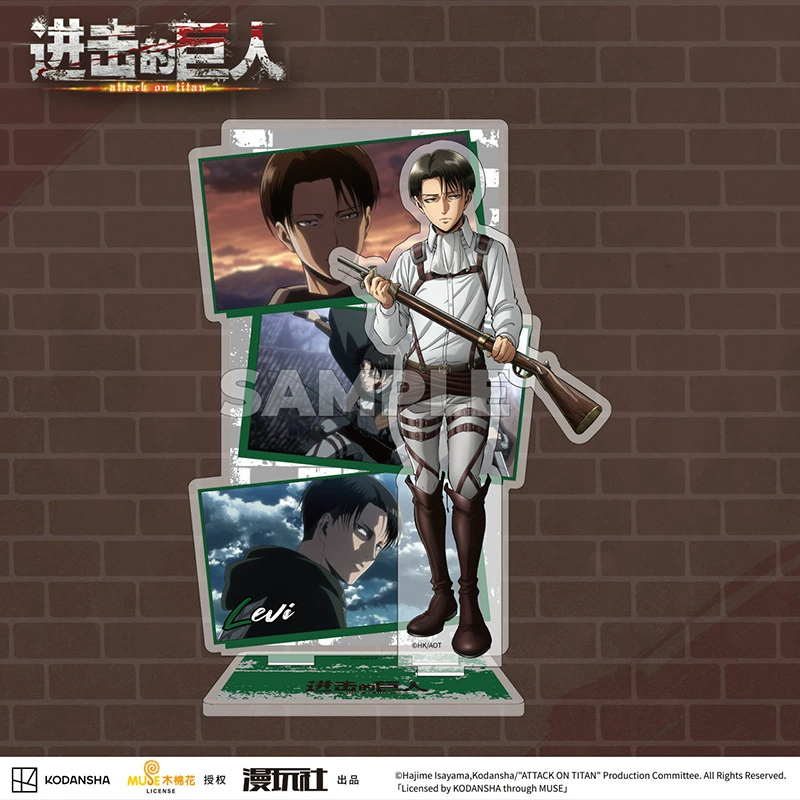 漫玩社 Attack on Titan Alan Mikasa Levi's Stand Card TV scene writing ornaments anime peripherals