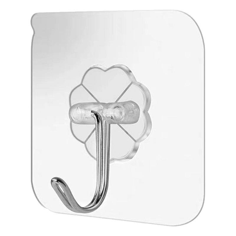 Strong Sticking Hook Seamless Transparent Hook Kitchen Storage Bathroom Waterproof Nail-free Hook Wall Wall Hanging Door Rear Self-adhesive Hook