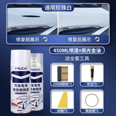 Sheet Metal Spray Repair – car paint repair - universal-pearl-white450ml-spray-paint-glossy-gold-varnish-comes-with-a-complete-set-of-tools