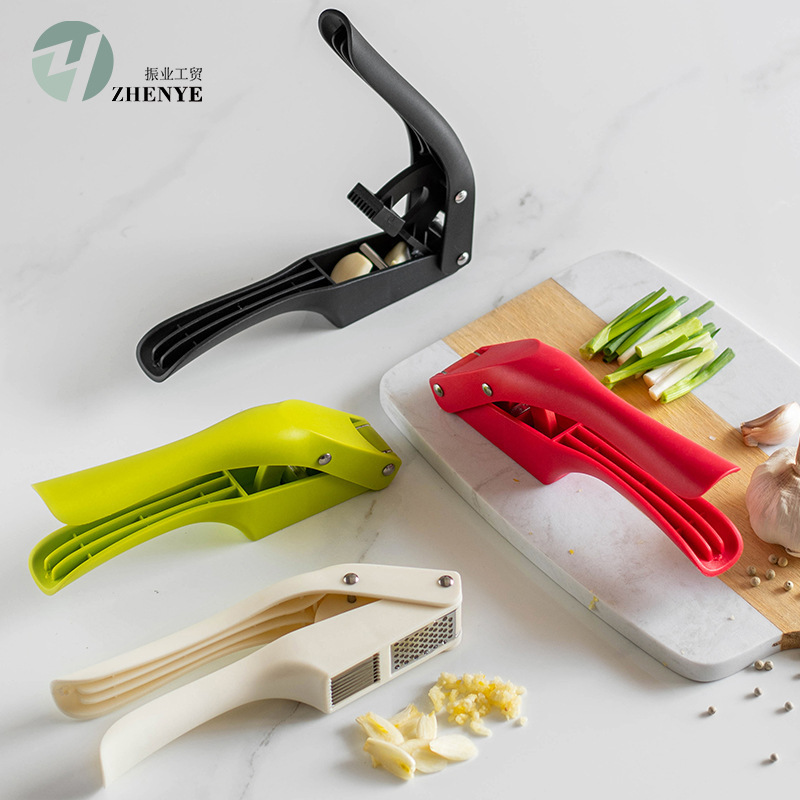 New Two-In-One Kitchen Garlic Press, Garlic Slicer, Garlic Stirrer, Household Garlic Press, Garlic Press