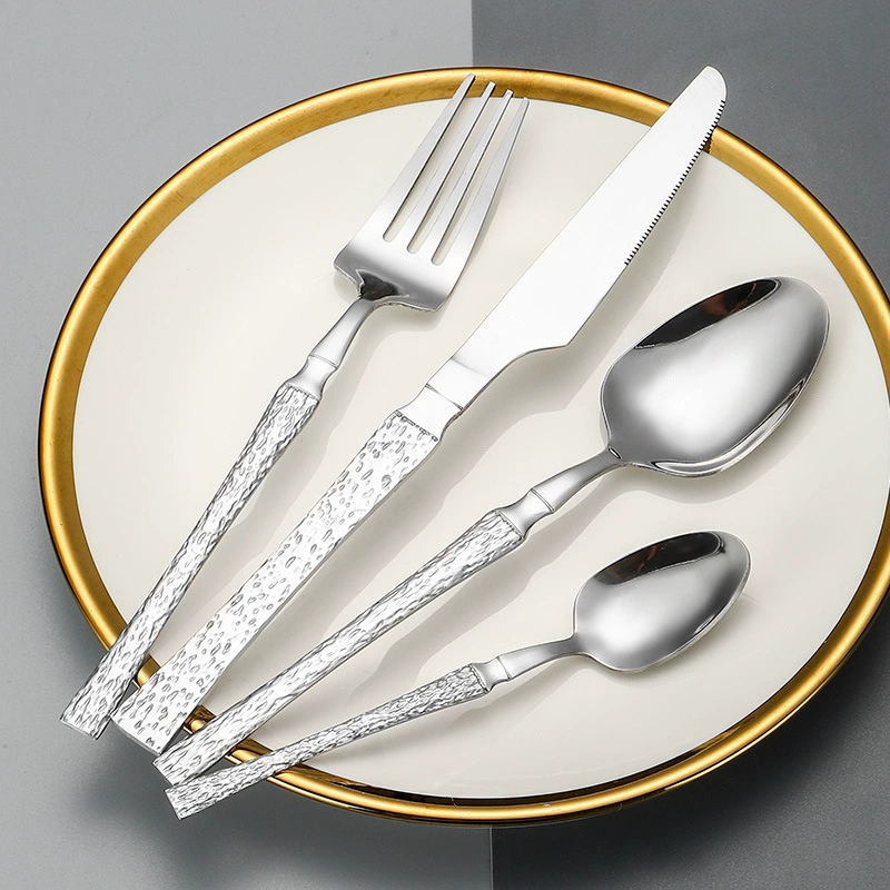 (Cross-border trading), with a forged pattern tableware stainless steel, spoon, set, Amazon