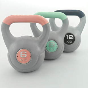 Blow-Molded Kettlebell for Arm and Hip Training, Dumbbell for Squats, Soft Body Shaping Cement Kettlebell, Pink Model