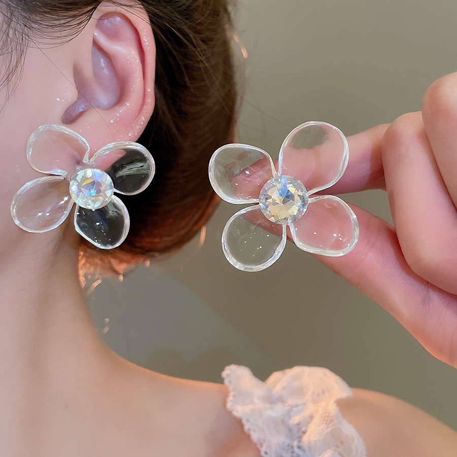Pendientes de flor de lazo elegante de súper hada de plata Pendientes de moda de lujo ligero francés Pendientes de todo fósforo dulce de estilo literario
