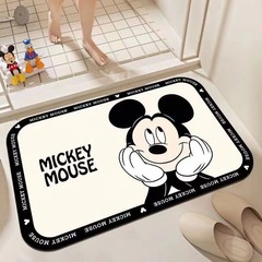 Cartoon Mickey Soft Diatomaceous Earth Bathroom Mat Cute Animal Absorbent Anti-slip Foot Mat Bathroom Fast Drying Door Mat
