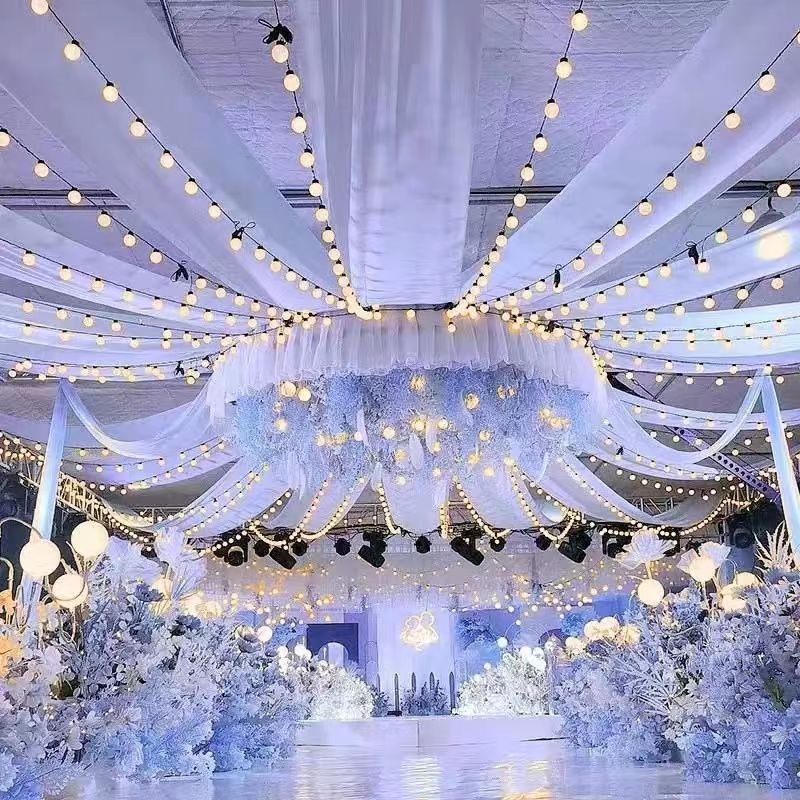 LED 볼 램프 끈 야외 방수 캠핑 분위기 램프 배터리 플러그 스타 웨딩 페스티벌 장식