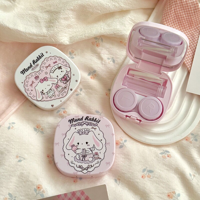 Mend Rabbit Big-Eared Dog Contact Lens Companion Box Pink Cartoon Cute Contact Lens Storage Box 3218 Mend Rabbit Big-Eared Dog Contact Lens Companion Box Pink Cartoon Cute Contact Lens Storage Box 3218