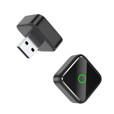 Cross-border new product: metal mirror finish CarPlay adapter, compatible with both CarPlay and Android Auto (Simsiz CarPlay və Android Auto) - carplay-black-n66-for-car
