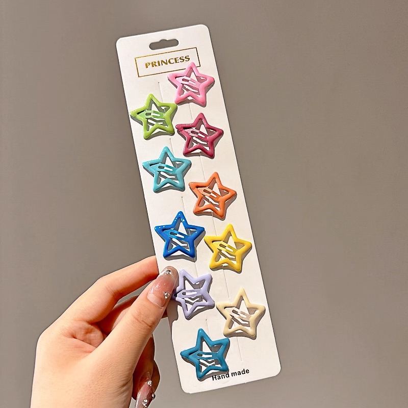 Dopamina para niños estrella de color clip para el cabello niñas lindas clip para el cabello tocado frente clip para el cabello BB clip