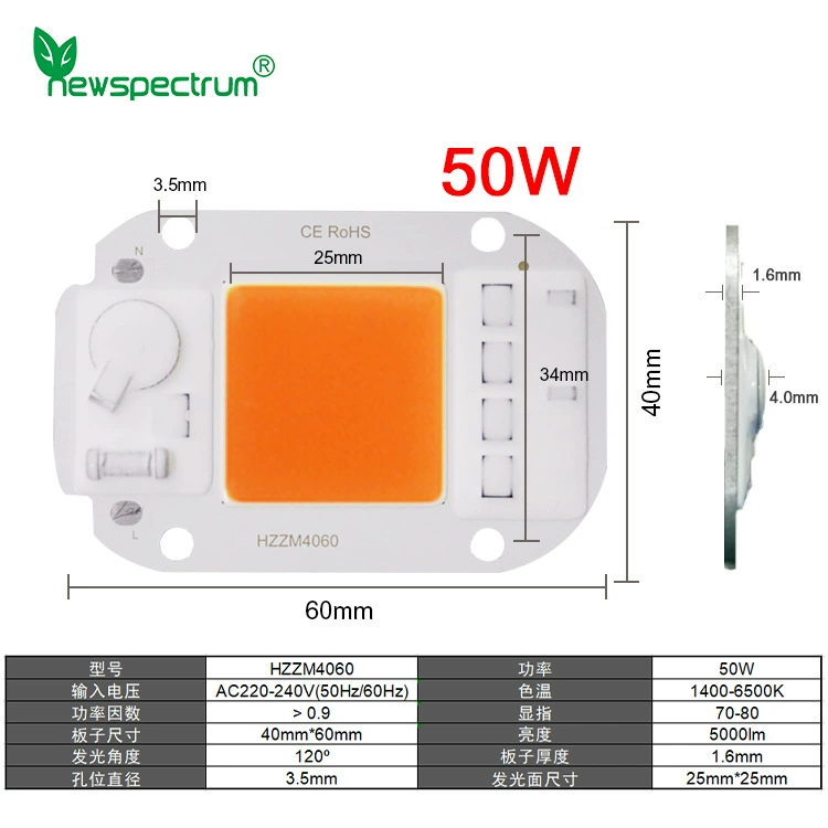 Новое спектр Plant Lamp - 20W, 30W, 50W Фил-освещение с комфортным спектром света для оптимального роста