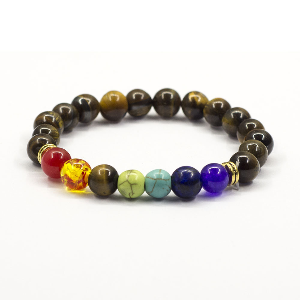 new volcanic stone natural stone tiger eye stone agate beads colorful bracelets