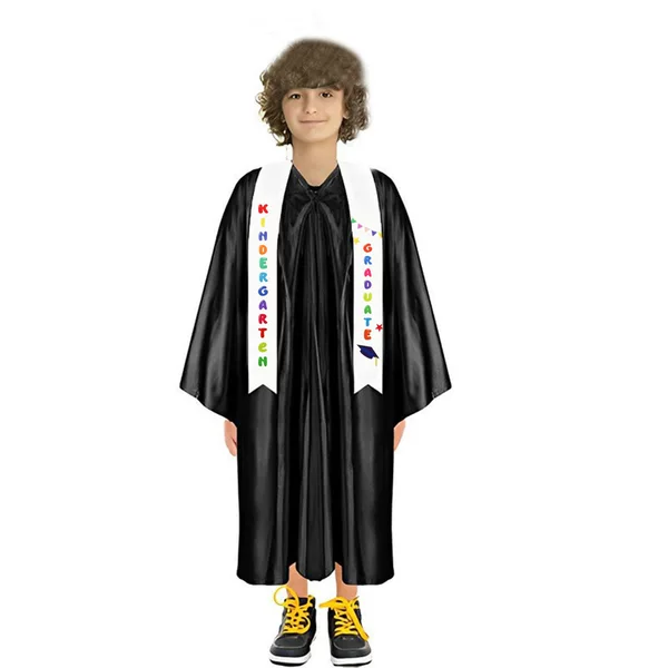 Graduation Season Children's Ribbon Etiquette Shoulder Strap Preschool Kindergarten Graduation Printing Honorary Award Satin Shawl