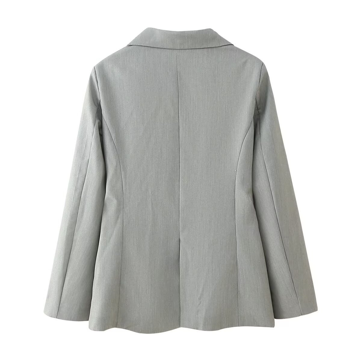 Îmbrăcăminte pentru femei 2024 toamna și iarna nouă jachetă cu curea decorativă costum mediu lung_voghion.com