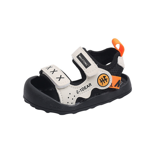 One piece drop shipping male baby sandals toddler shoes  summer new style toddler soft bottom anti-kick and explosion version casual beach shoes