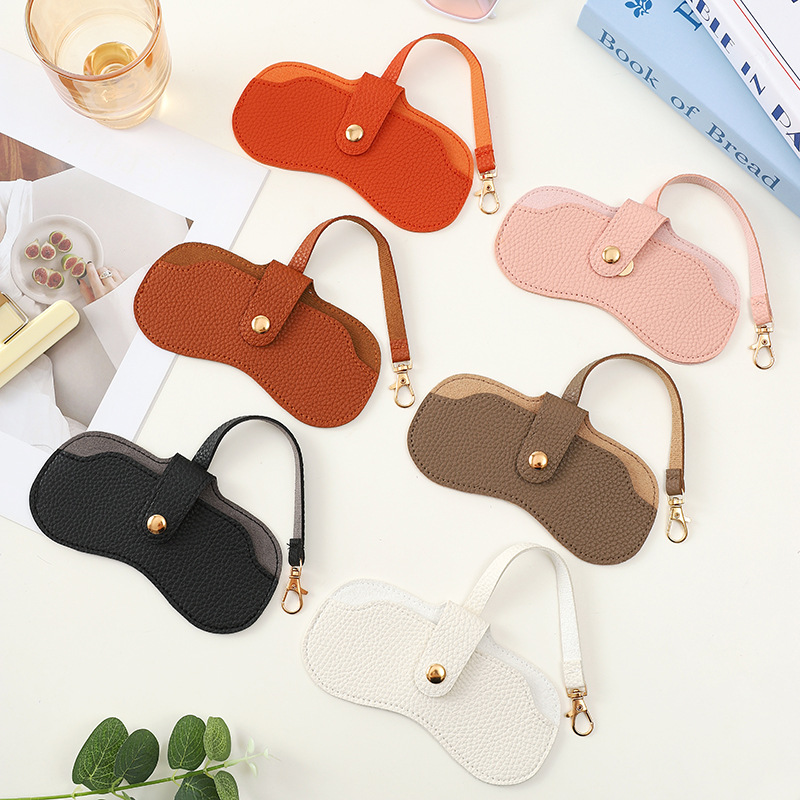 38g Weight glasses case Classification Pu Leather Material Solid Color Pattern Unisex Gender Classic Style Style Classic Style Solid Color Pu Leather Unisex Glasses Case 无