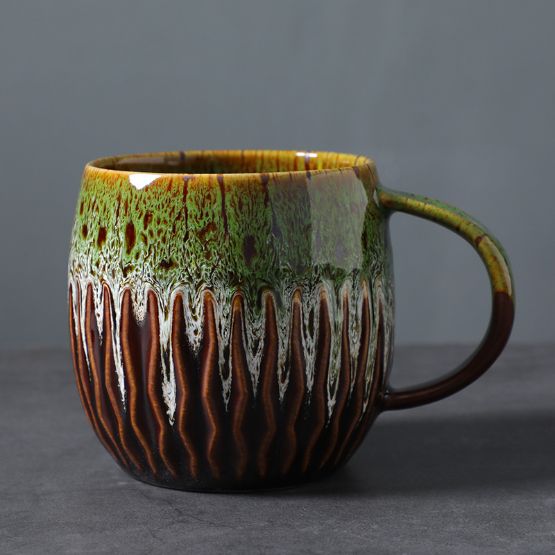 Cerámica transfronteriza 600ml taza de agua de gran capacidad Mack taza de desayuno de alto valor facial taza de cerámica gruesa en taza de café