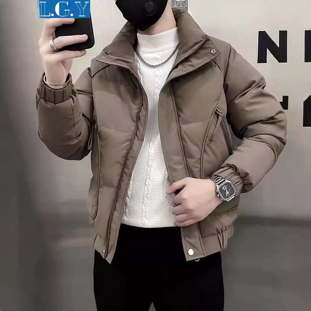 남성 다운 코튼 패딩 재킷 패션 브랜드 따뜻한 패딩 칼라 코튼 패딩 재킷 겨울 새로운 남성 패션 두꺼운 코튼 의류 잘 생긴