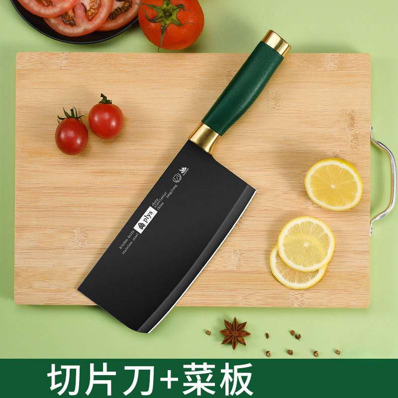 Kit de acero inoxidable 2 en 1 cuchillo de cocina cuchillo de cocina doméstico super rápido afilado tablero de corte cuchillo de cocina sin tablero de cocina