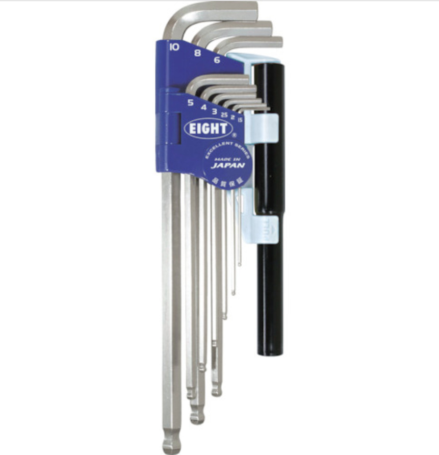 森川贸易日本EIGHT百利TLS-9NP六角扳手套装多功能六方六棱6角匙