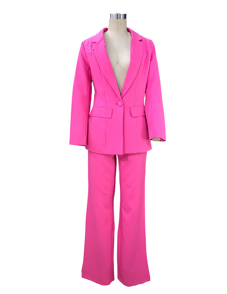 Frau Elegant Einfarbig Polyester Blazer Anzüge display picture 4