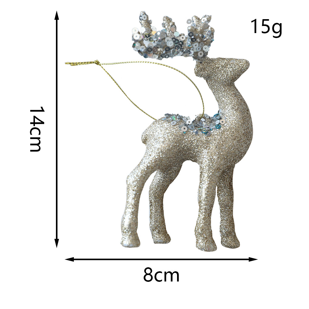 Navidad alce colgante decoración del árbol de Navidad polvo brillante vello adornos nordicos INS vello vello Navidad