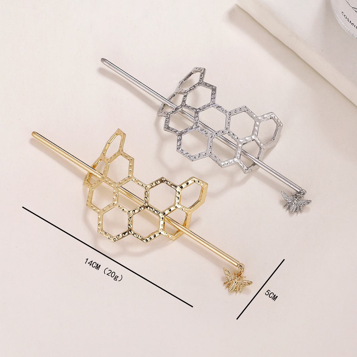 Malla de entropía de estilo coreano horquilla cóncava-convexa irregular agujero de panal aleación horquilla diaria updo malla de panal horquilla