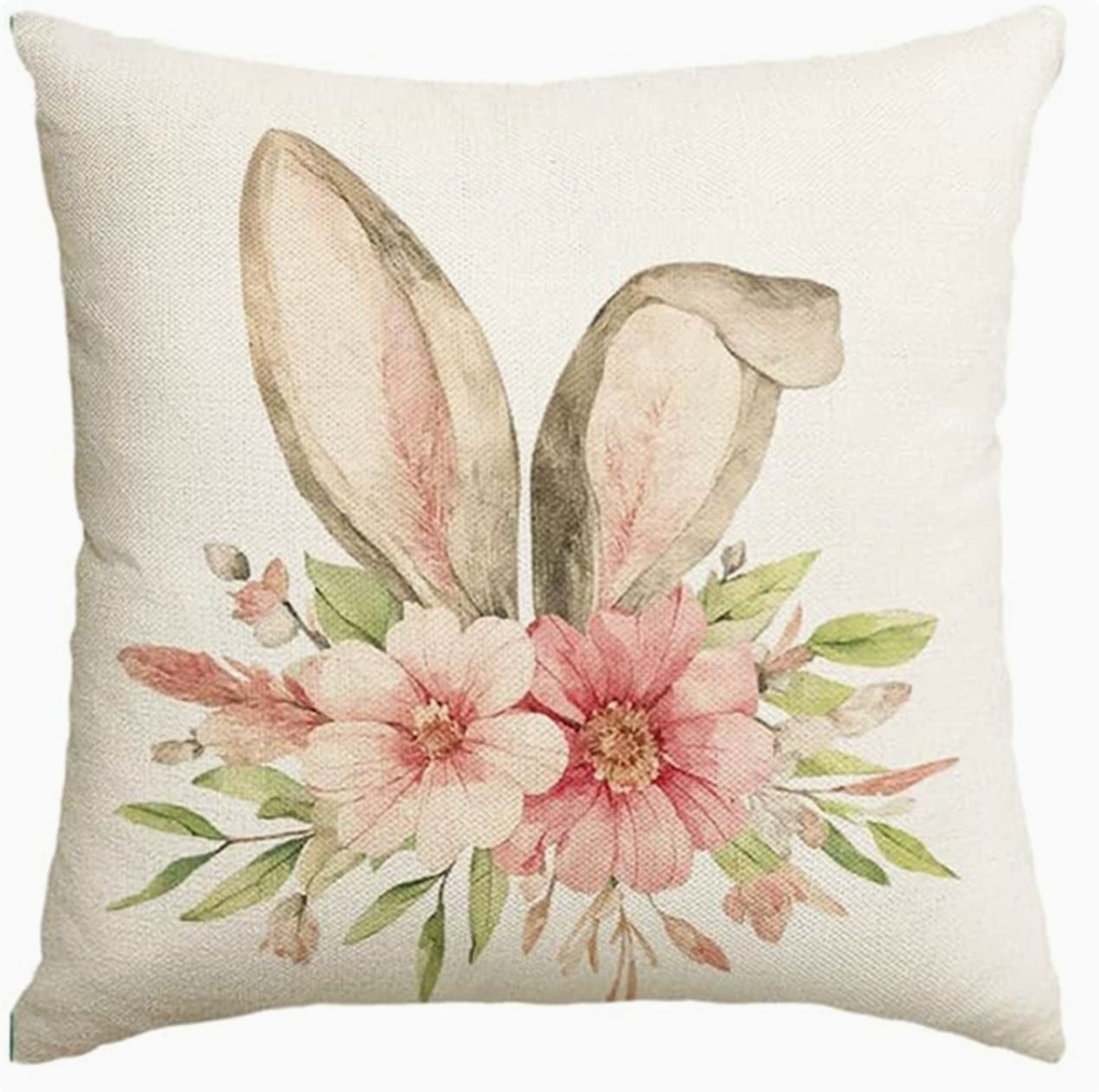 Amazon nuevo huevo de Pascua transfronterizo funda de almohada lino conejo simple funda de almohada cojín de sofá doméstico