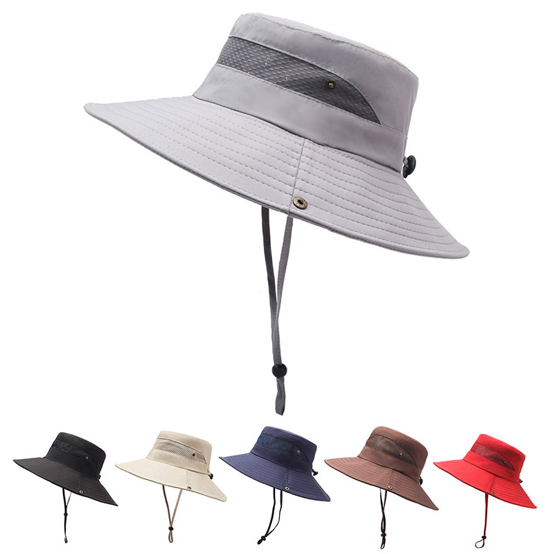 Vintage Sun Hat Outdoor Protection For Men, Sun Outdoor Hiking Sun-blocking Breathable Fishing Hat, New Men's Fisherman Hat_voghion.com
