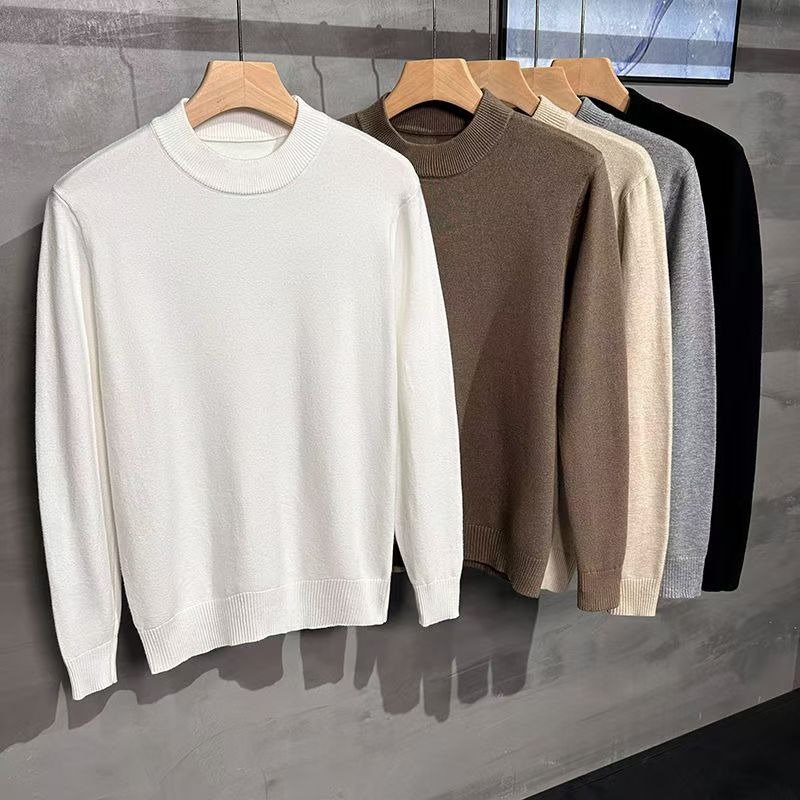 Solid base body-friendly autumn woolen knitted winter sweater with a…
