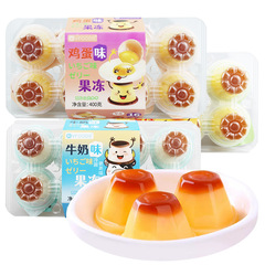 Hong Kong Zero Fat Strawberry Milk Flavor Jelly Mango Egg Pudding Caramel Dual-Color Pudding Children's Snack 400g