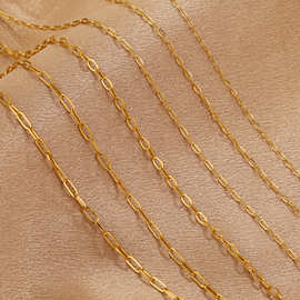 不锈钢链条 压扁长十字链 钛钢半成品链DIY饰品项链