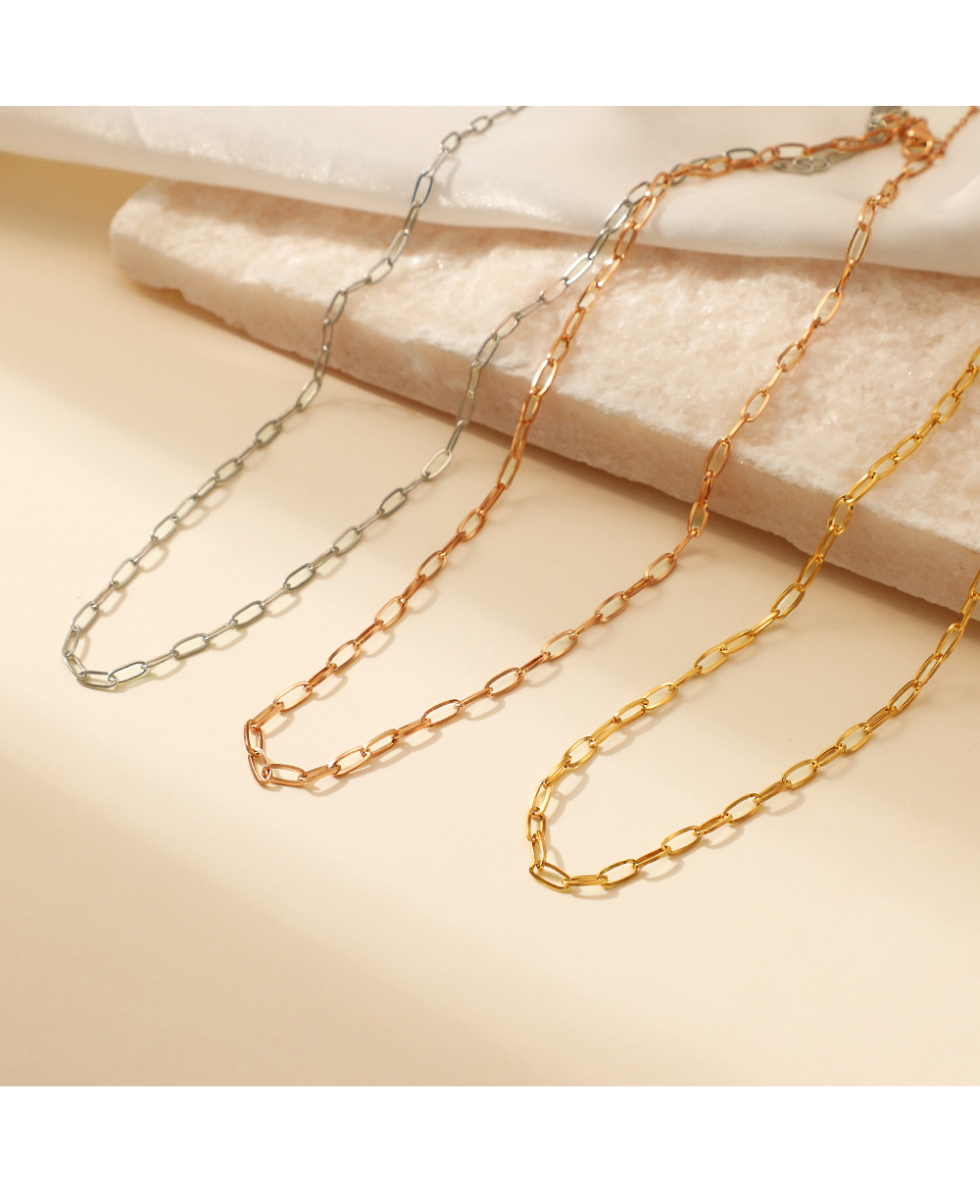 Simple Style Geometric Stainless Steel Gold Plated Necklace