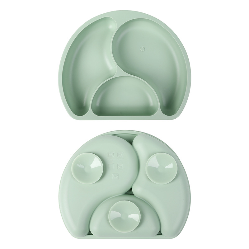 밝은 녹색 실리콘 코끼리 디너 플레이트