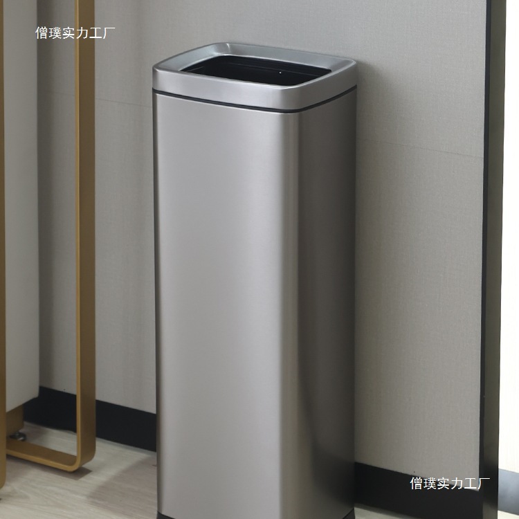 Capacious rectangular big garbage can for commercial use stainless…