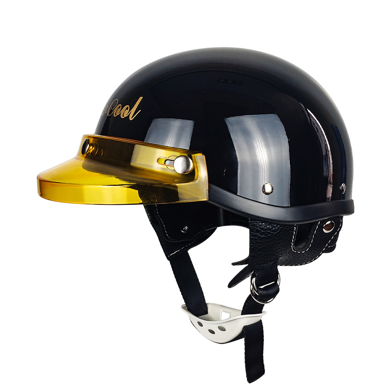 Doble D Buckle-003 negro brillante con nuevo borde amarillo