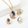 High-end crystal, zirconium, earrings, necklace, jewelry, European style