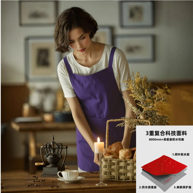 新しいキャンバスエプロン、キッチン、コーヒー、女性、和風マニキュア、工場作業、家庭用、男性専用、撥水加工、ケータリング用|undefined
