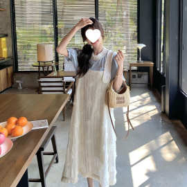 甜美少女风背带裙连衣裙女夏2026新款小众不撞款少女风穿搭两件套