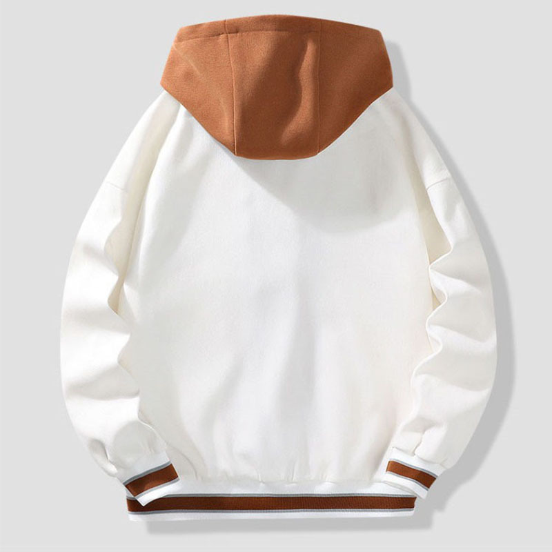 Fake Two Spring and Autumn Jackets Men's Coat Couple Windproof Casual Versatile Fashion Brand Hooded Simple Baseball_voghion.com