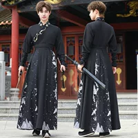Мужская одежда Hanfu, юбка из девяти частей в китайском стиле, национальная тенденция, мужская одежда, красивый, властный, коварный джентльмен, униформа для выступлений