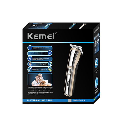 Kemei electric clipper KM-418 cross-border rechargeable mini electric clipper USB oil head carving clipper hair salon hair clipper