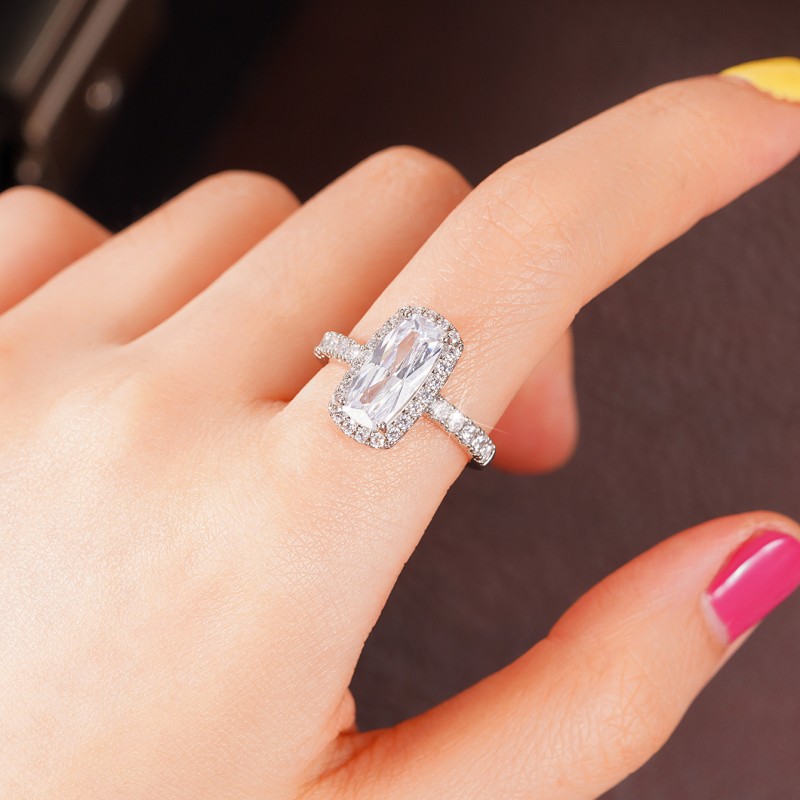 7g Weight Wholesale Simple Style Classic Style Geometric Copper Inlay Zircon Rings